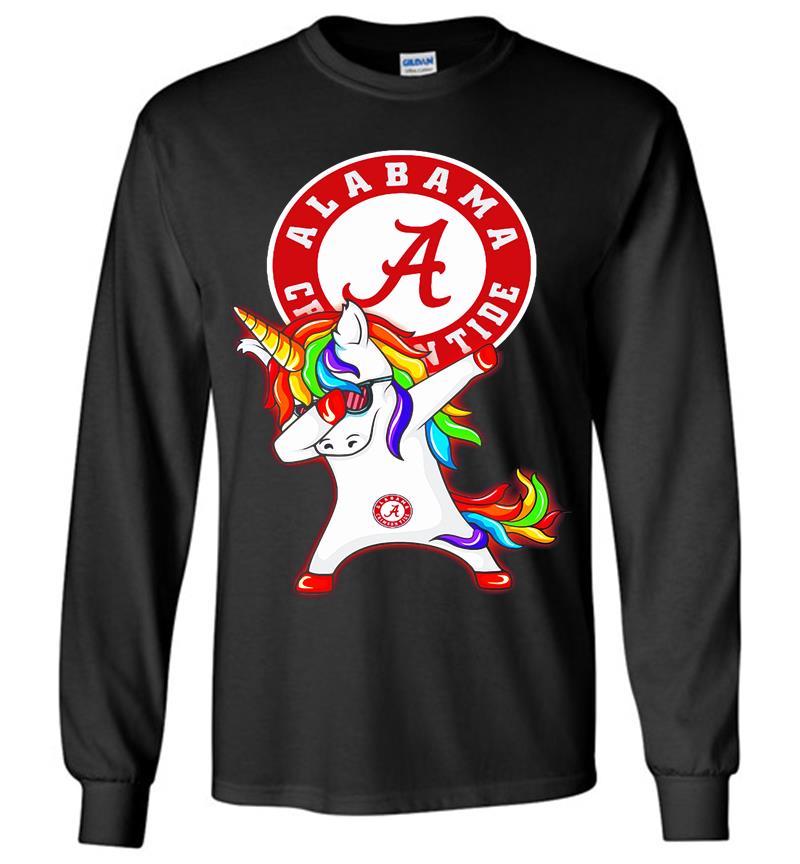 Unicorn Alabama Crimson Tide Long Sleeve T-shirt