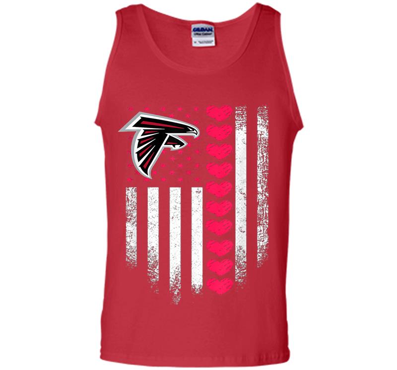 Inktee Store - Valentine Football American Flag Team Atlanta-Falcon Mens Tank Top Image