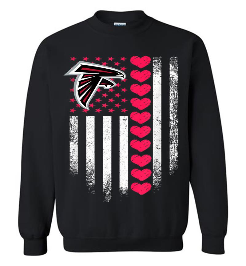 Valentine Football American Flag Team Atlanta-Falcon Sweatshirt