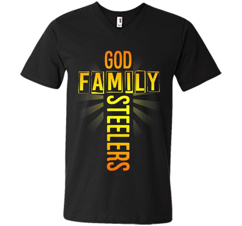 Valentine's Father's Day S God Family Slers V-neck T-shirt