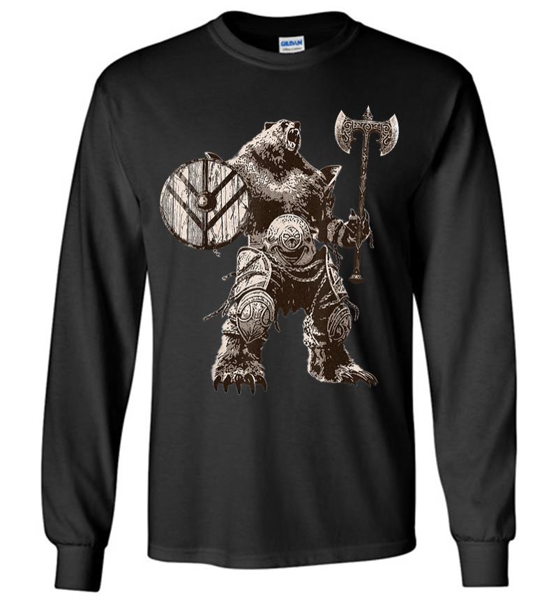 Viking Bear Warrior Odin Berserker Long Sleeve T-Shirt