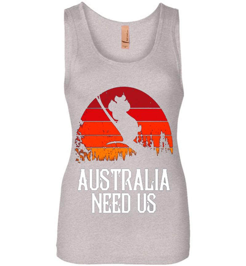 Inktee Store - Vintage Koala Pray Of Australia Need Us Womens Jersey Tank Top Image