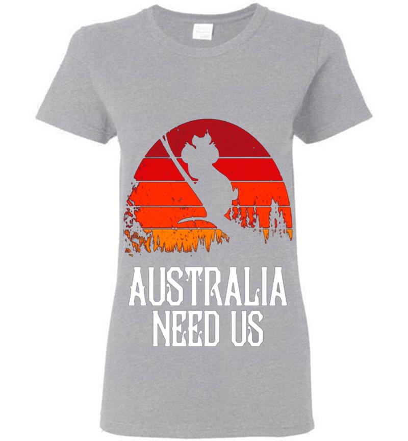Inktee Store - Vintage Koala Pray Of Australia Need Us Womens T-Shirt Image