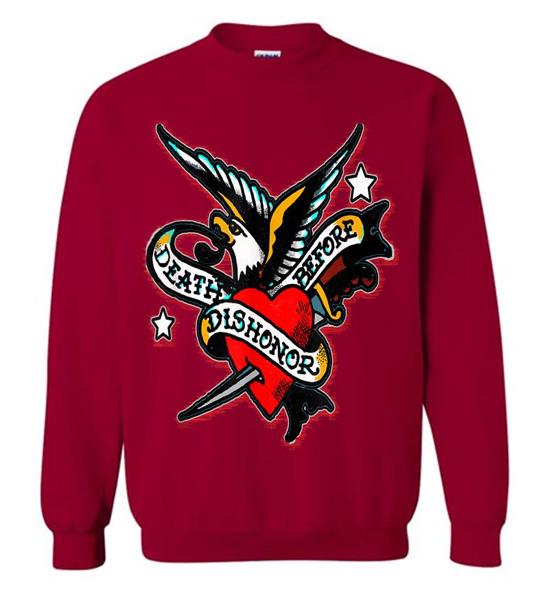 Inktee Store - Vintage Patriotic Eagle Tattoo Sweatshirt Image