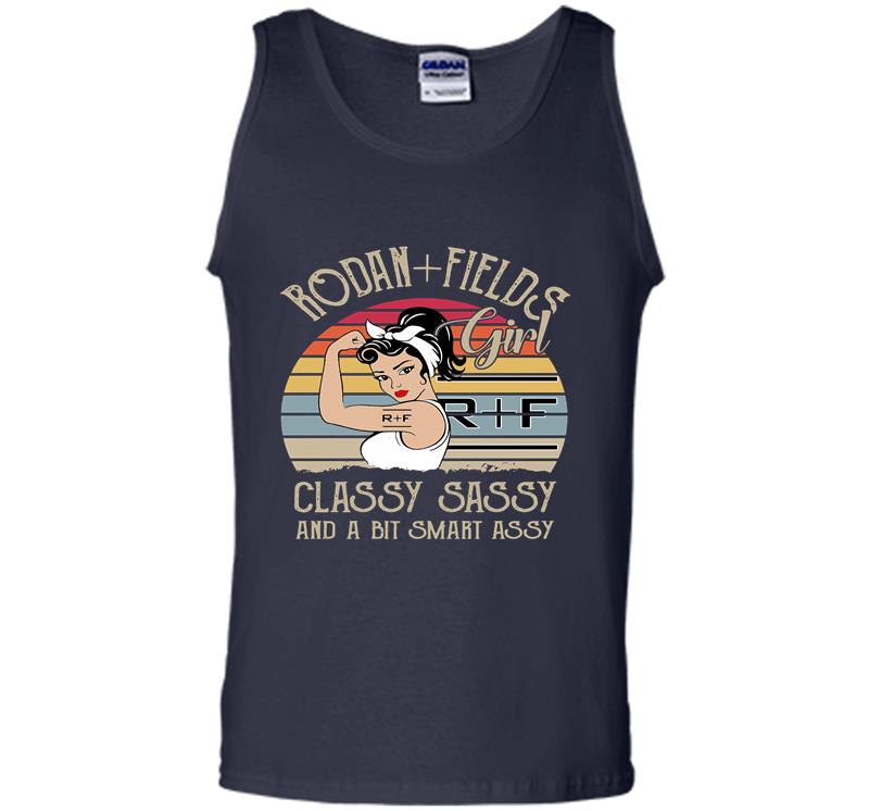 Inktee Store - Vintage Rodan Fields Girl Classy Sassy And A Bit Smart Assy Mens Tank Top Image