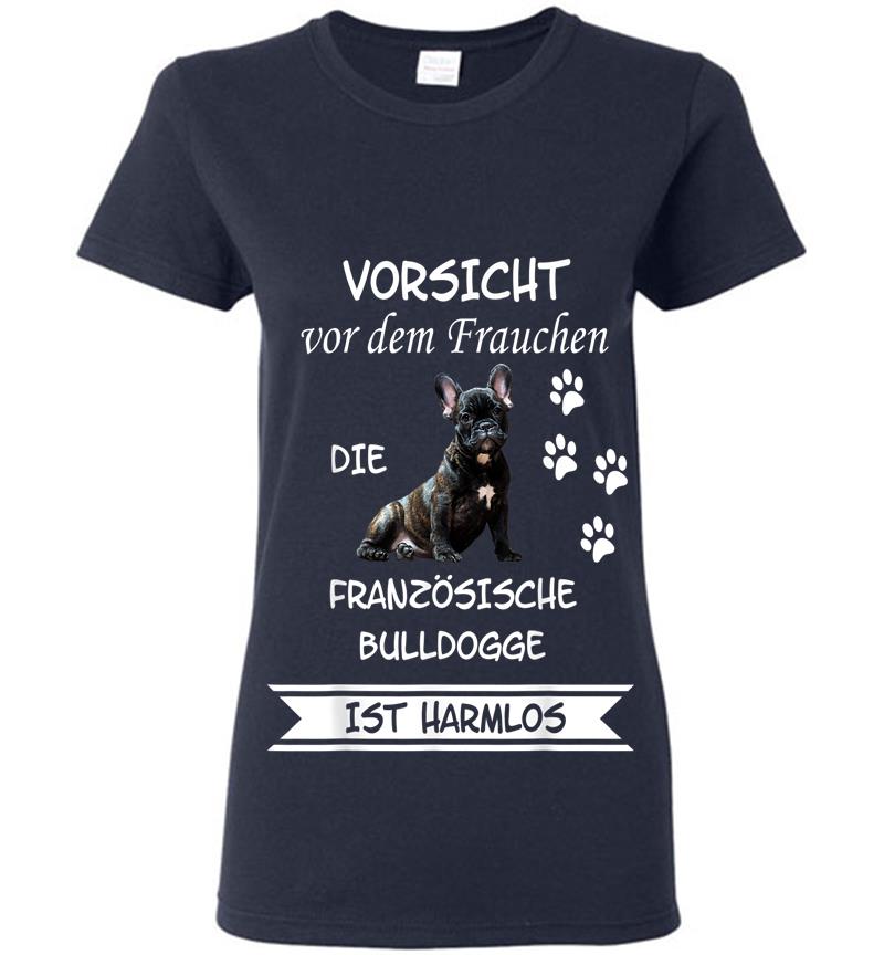 Inktee Store - Vorsicht Vor Dem Frauchen Franzsischer Bulldogge Womens T-Shirt Image