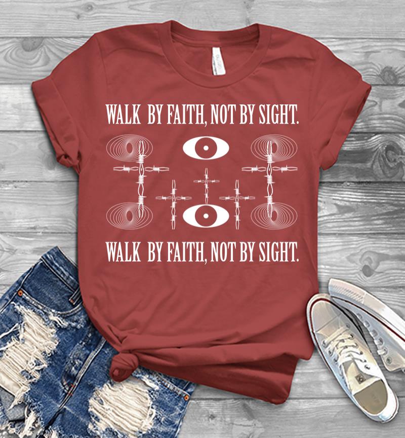 Inktee Store - Walk By Faith Men T-Shirt Image