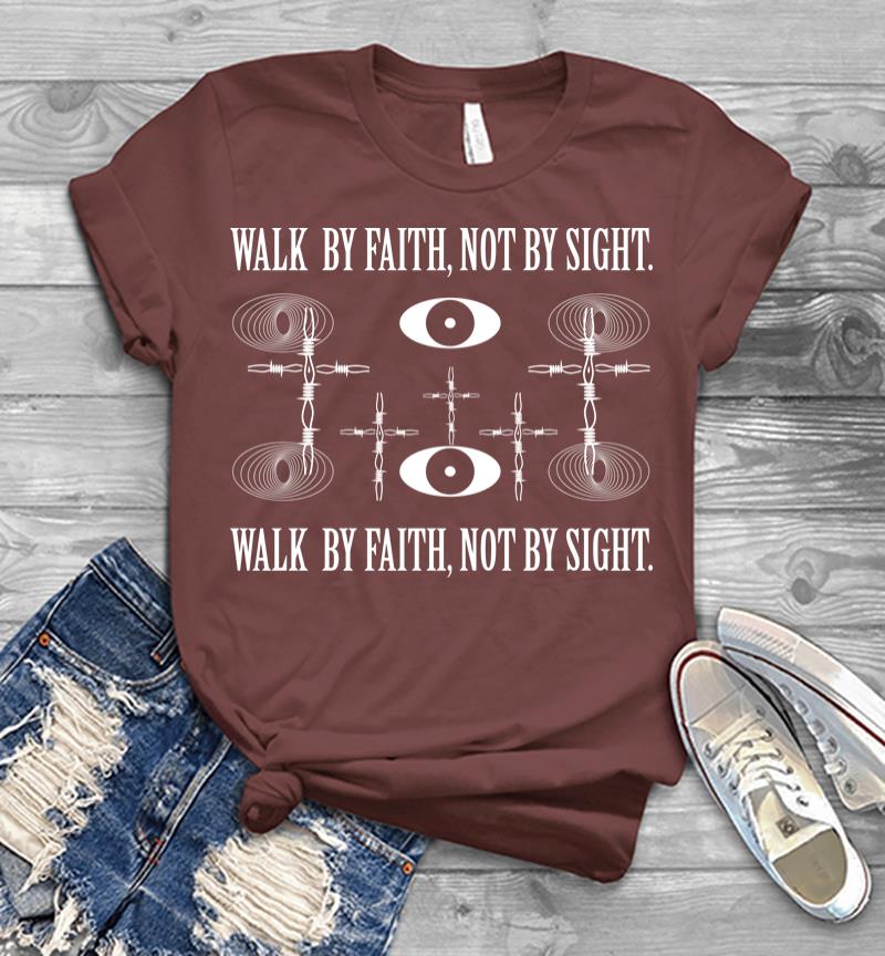 Inktee Store - Walk By Faith Men T-Shirt Image