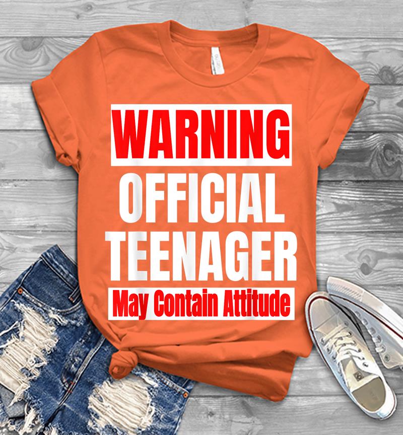 Inktee Store - Warning Official Nager 13 Year Old Girl Birthday Mens T-Shirt Image