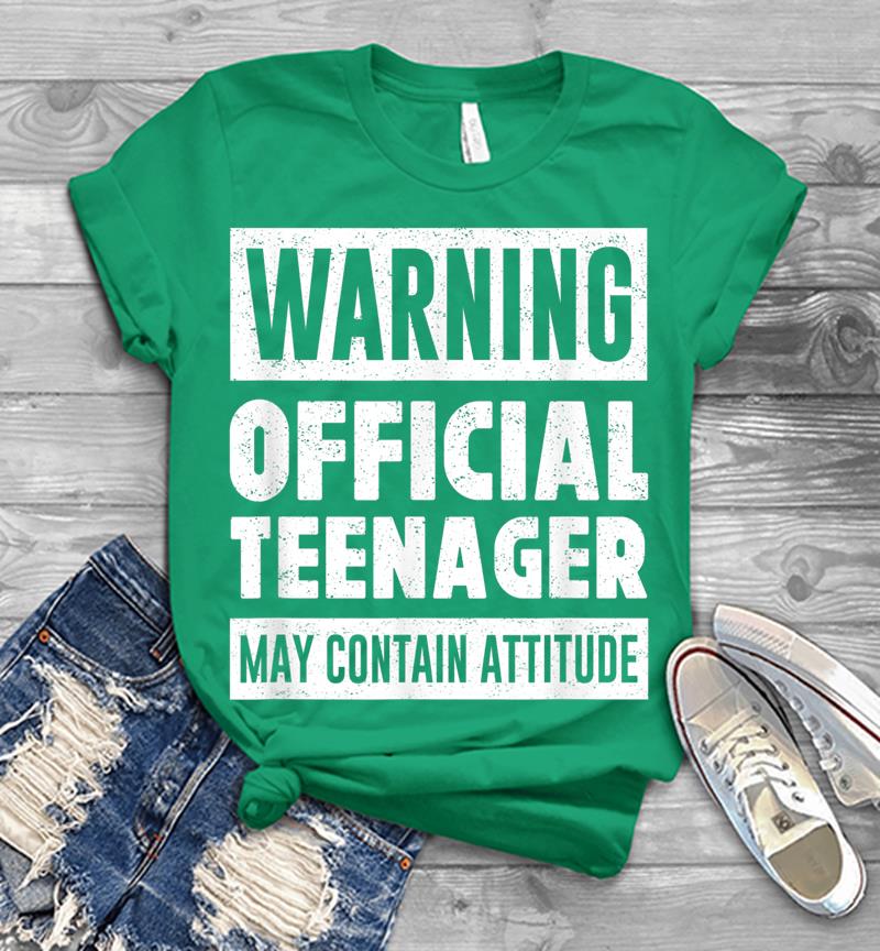 Inktee Store - Warning Official Nager May Contain Attitude Funny 13Th Mens T-Shirt Image