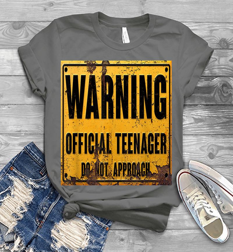 Inktee Store - Warning Official Nager Sign Funny 13Th Birthday Mens T-Shirt Image
