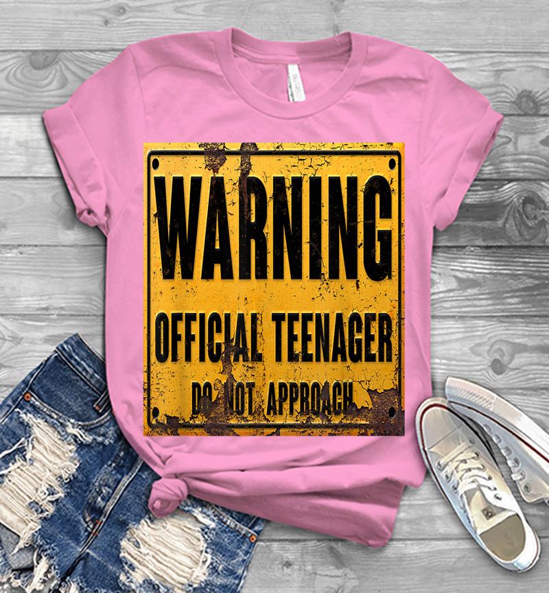 Inktee Store - Warning Official Nager Sign Funny 13Th Birthday Mens T-Shirt Image
