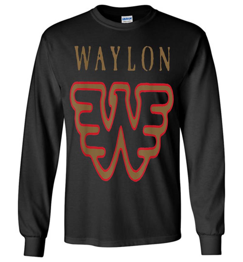 Waylon Jennings Flying W Logo - Official Merch Long Sleeve T-shirt