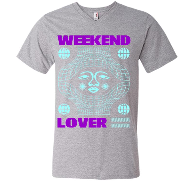Inktee Store - Weekend Lover V-Neck T-Shirt Image