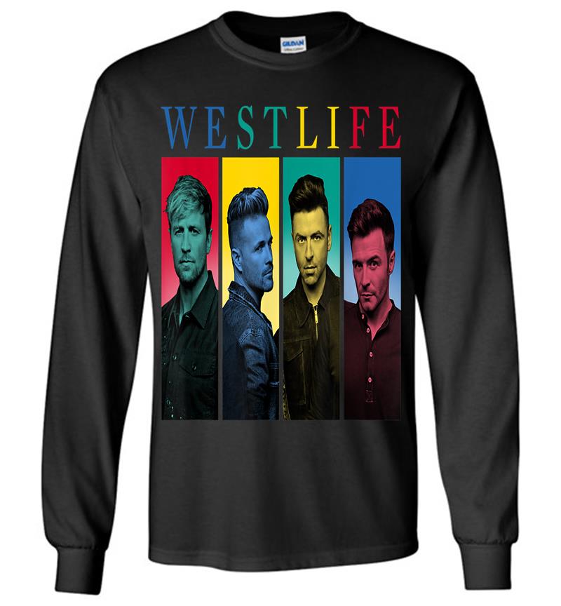 Westlife Official Coloured Headed Long Sleeve T-shirt