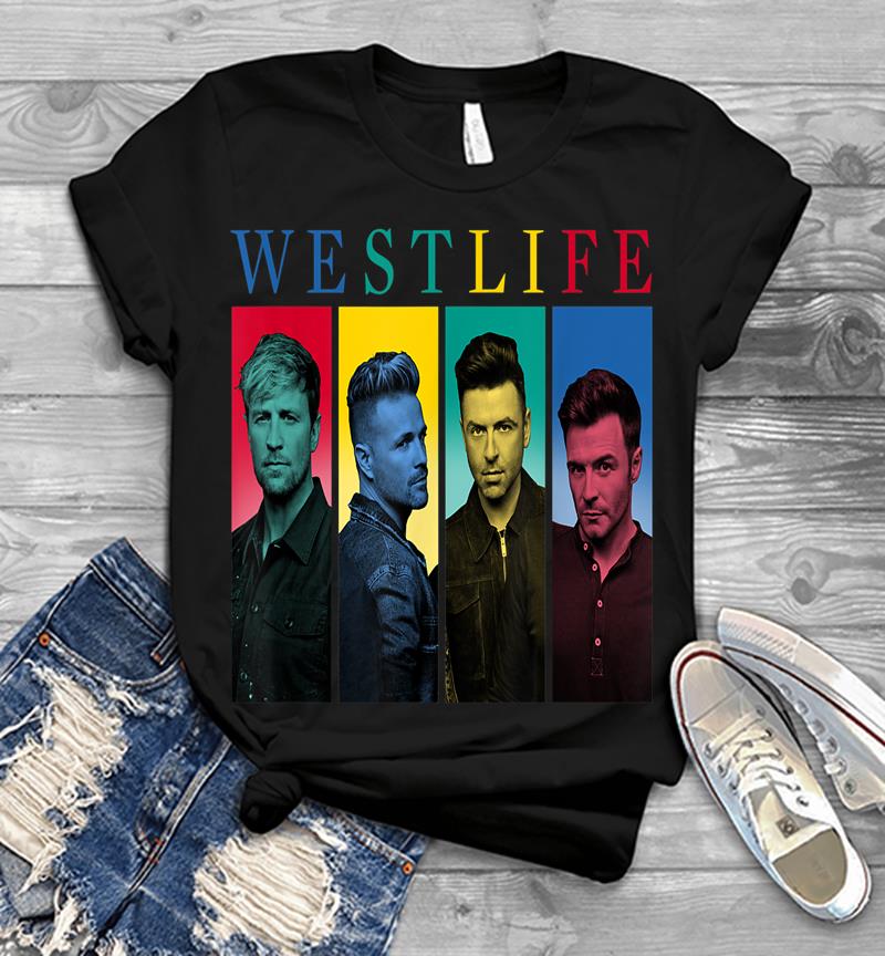 Westlife Official Coloured Headed Mens T-shirt