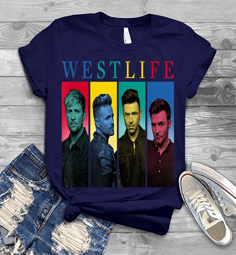 Inktee Store - Westlife Official Coloured Headed Mens T-Shirt Image