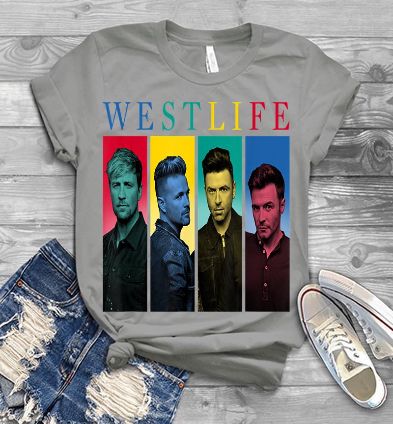 Inktee Store - Westlife Official Coloured Headed Mens T-Shirt Image