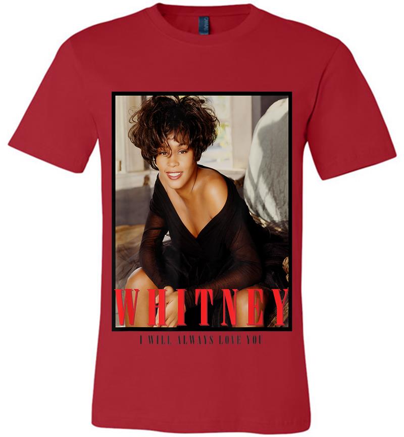 Inktee Store - Whitney Houston Official Always Love You Portrait Premium T-Shirt Image