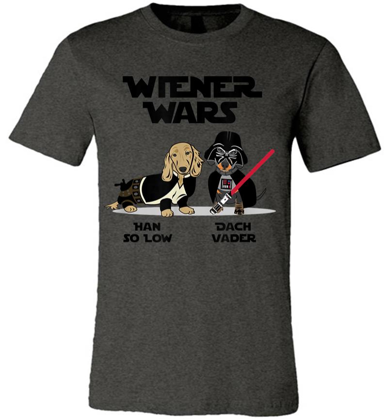 Inktee Store - Wiener Wars Funny Dachshund Premium T-Shirt Image