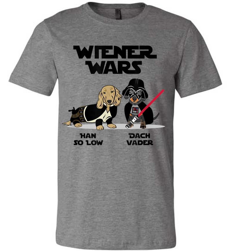 Inktee Store - Wiener Wars Funny Dachshund Premium T-Shirt Image