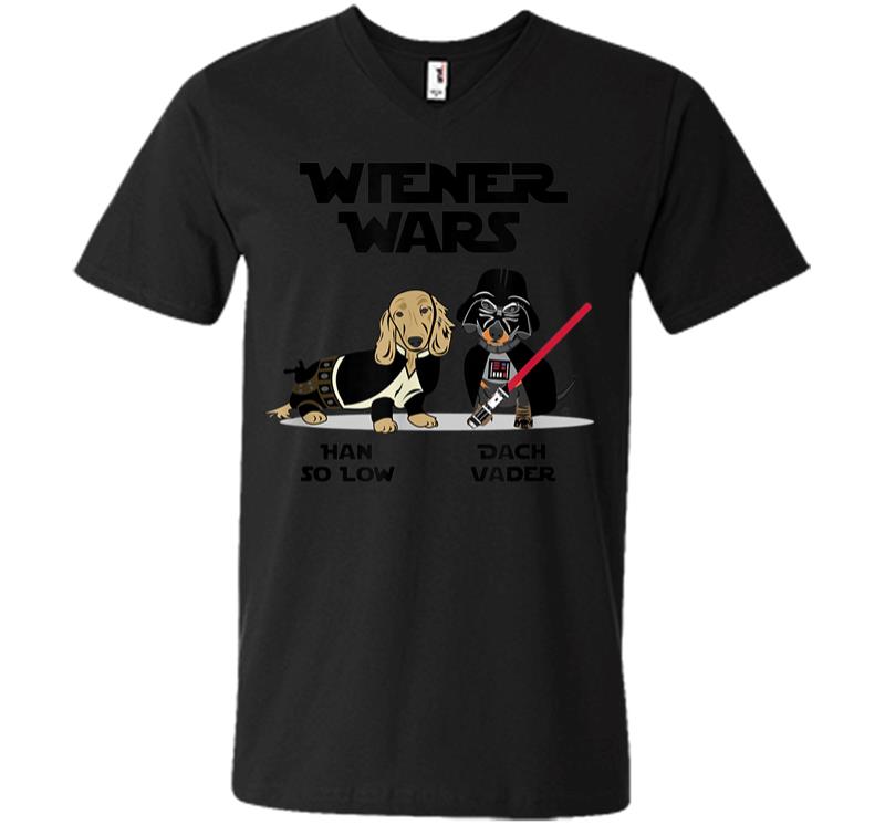 Wiener Wars Funny Dachshund V-neck T-shirt