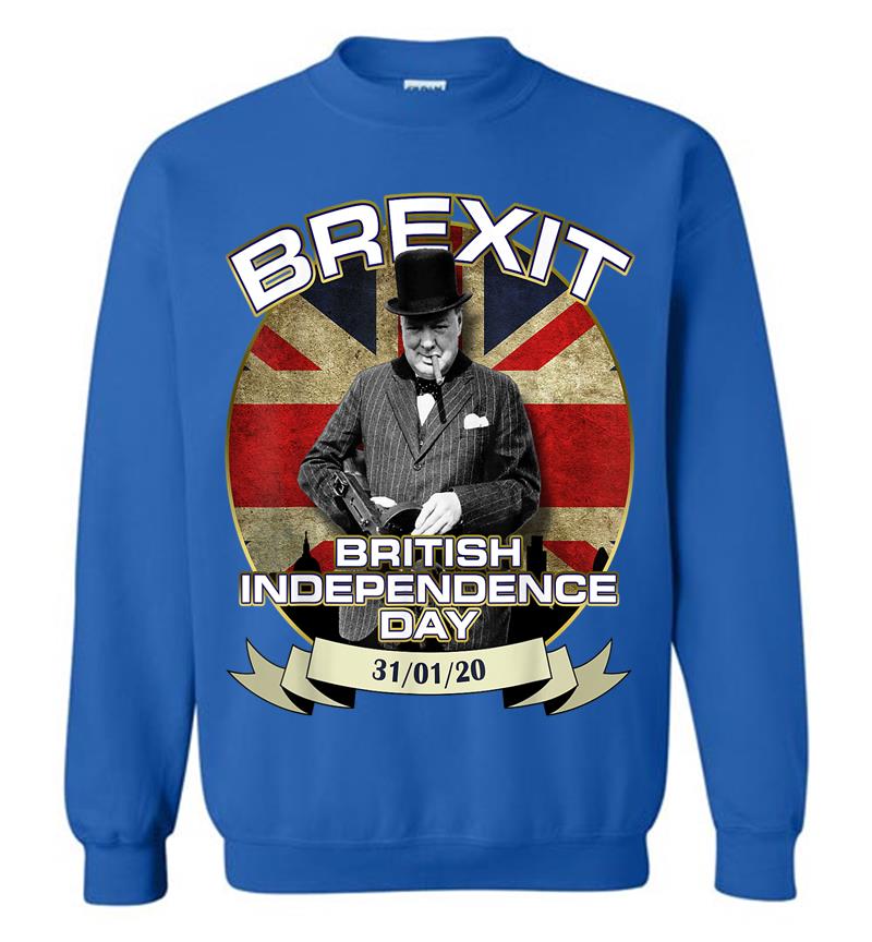 Inktee Store - Winston Churchill British Independence Day Brexit Sweatshirt Image