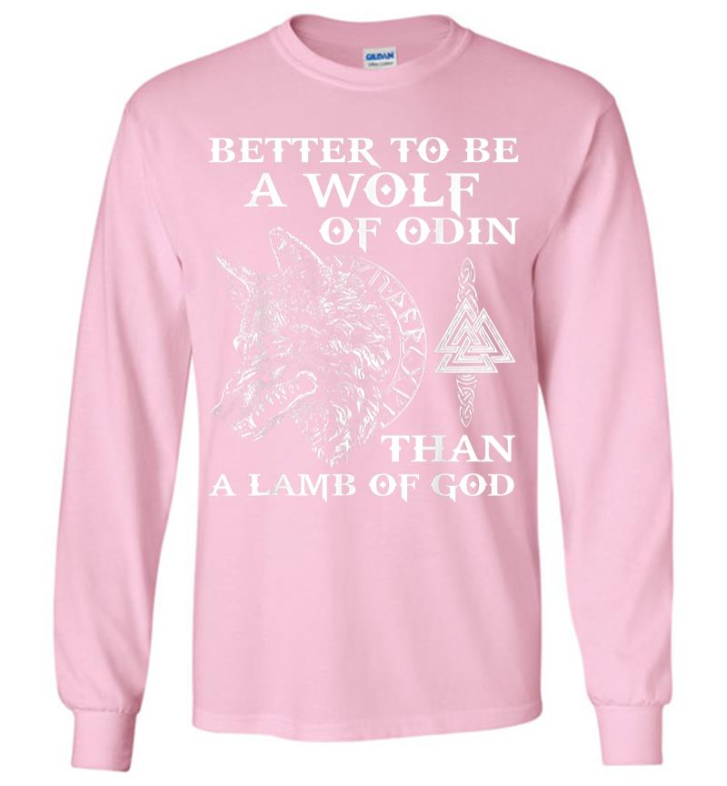 Inktee Store - Wolf Of Odin - Norse Mythology Long Sleeve T-Shirt Image