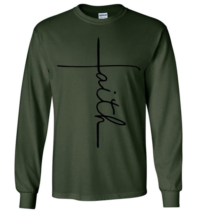 Womens Christian Faith Bible Verse Long Sleeve T-shirt - InkTee Store