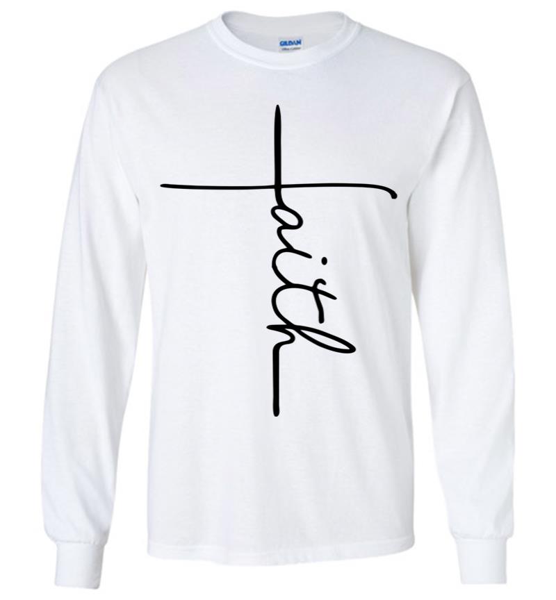 Inktee Store - Womens Christian Faith Bible Verse Long Sleeve T-Shirt Image