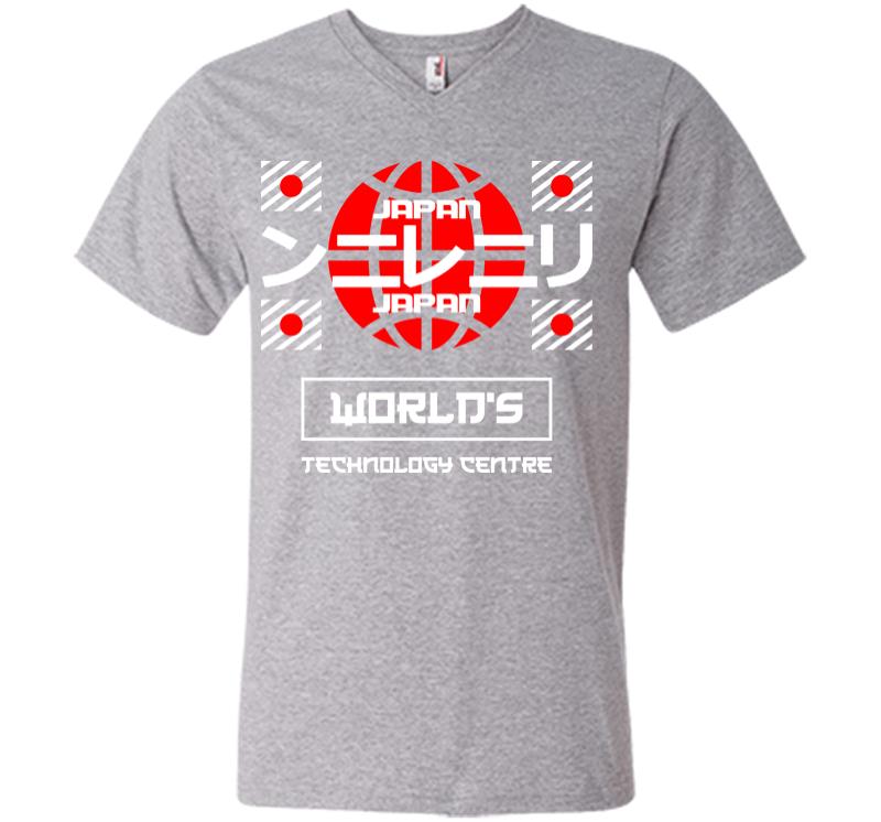 Inktee Store - Worlds Technology Center V-Neck T-Shirt Image