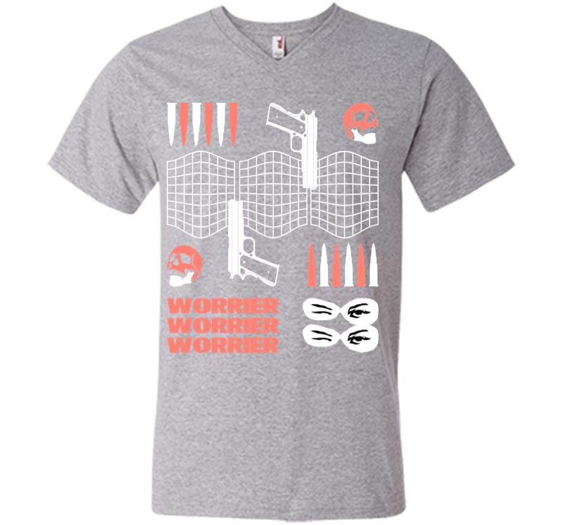 Inktee Store - Worrier V-Neck T-Shirt Image