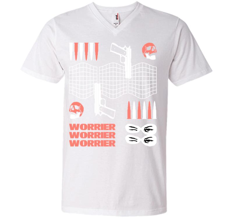 Inktee Store - Worrier V-Neck T-Shirt Image