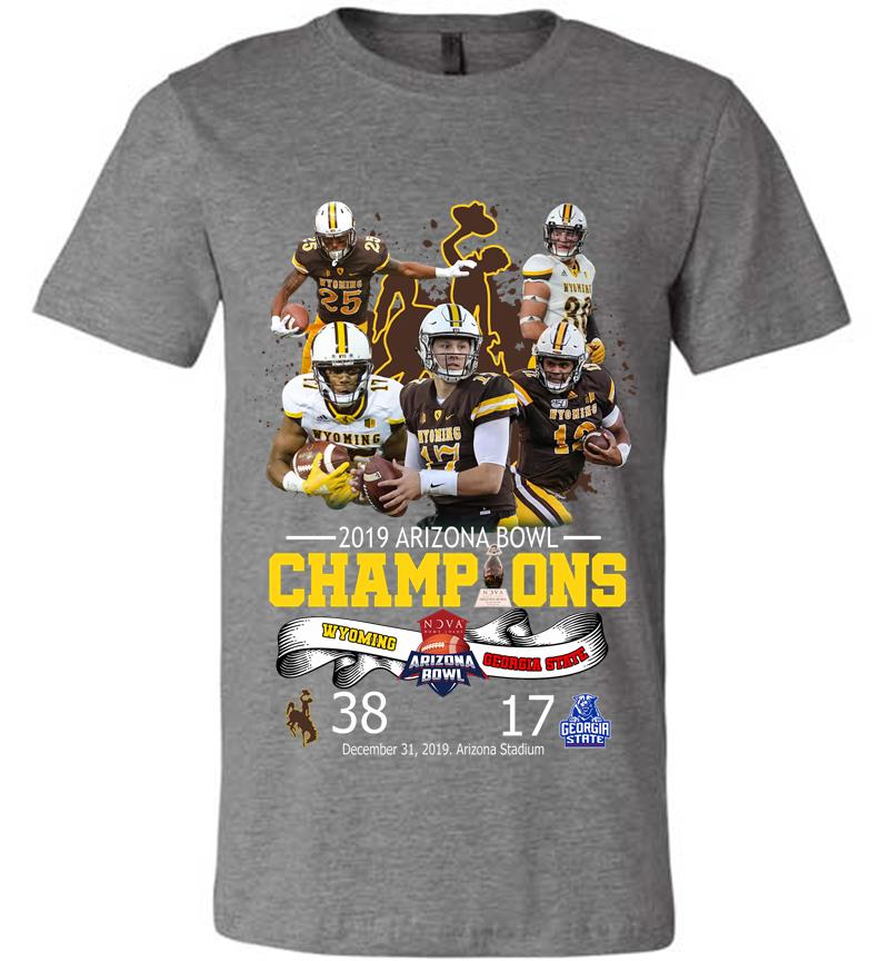 Inktee Store - Wyoming Cowboys Vs Georgia State Panthers Champions 2019 Arizona Bowl Premium T-Shirt Image