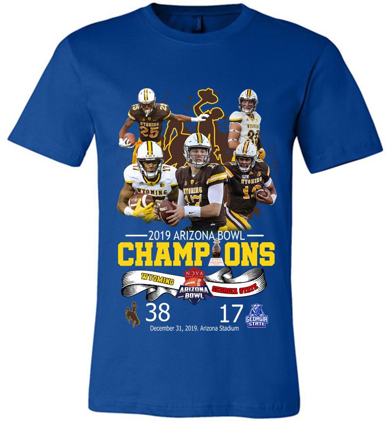 Inktee Store - Wyoming Cowboys Vs Georgia State Panthers Champions 2019 Arizona Bowl Premium T-Shirt Image