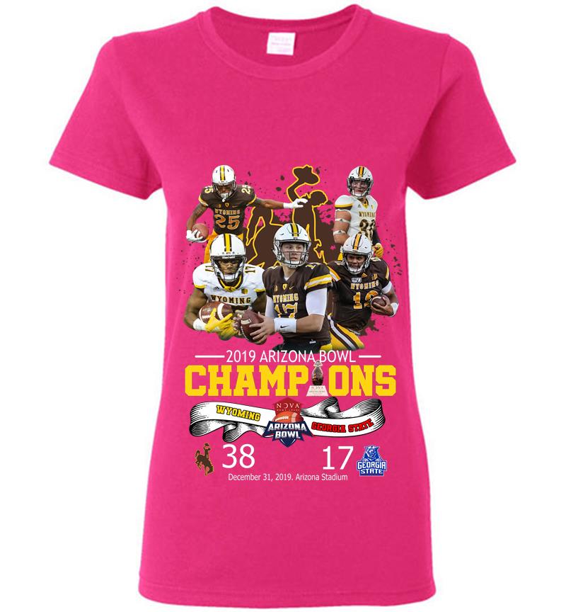 Inktee Store - Wyoming Cowboys Vs Georgia State Panthers Champions 2019 Arizona Bowl Womens T-Shirt Image