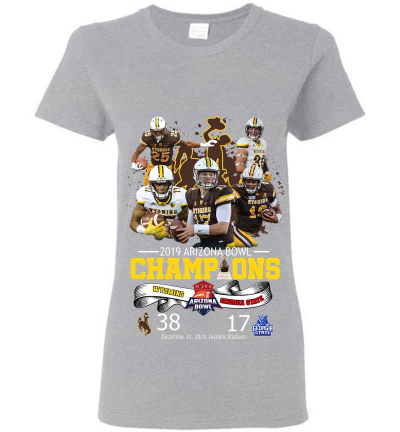 Inktee Store - Wyoming Cowboys Vs Georgia State Panthers Champions 2019 Arizona Bowl Womens T-Shirt Image