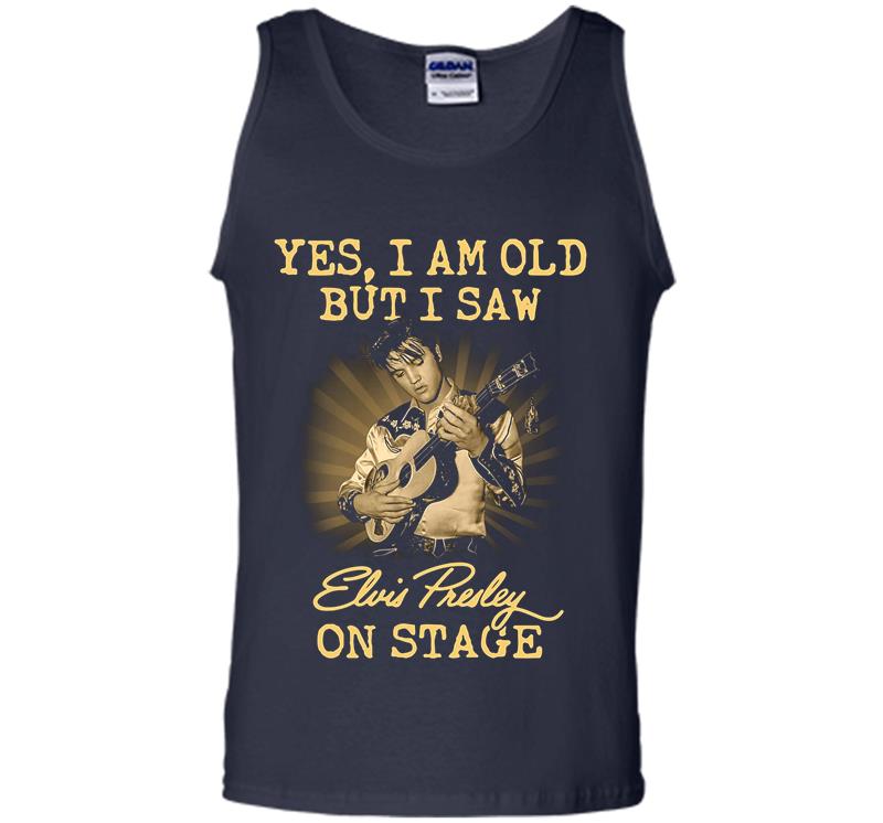 Inktee Store - Yes I Am Old But I Saw Elvis Presley On Stage Mens Tank Top Image