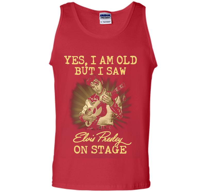 Inktee Store - Yes I Am Old But I Saw Elvis Presley On Stage Mens Tank Top Image