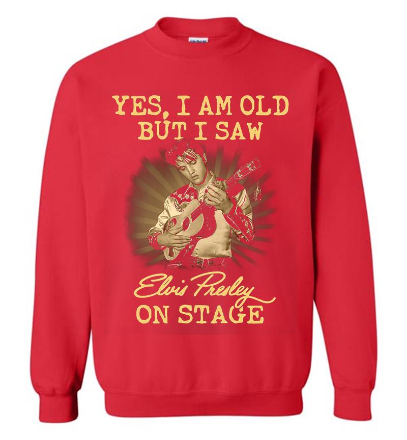 Inktee Store - Yes I Am Old But I Saw Elvis Presley On Stage Sweatshirt Image