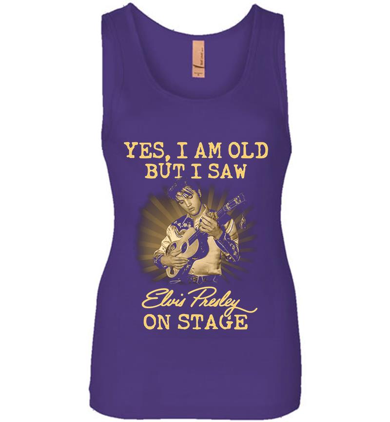 Inktee Store - Yes I Am Old But I Saw Elvis Presley On Stage Womens Jersey Tank Top Image
