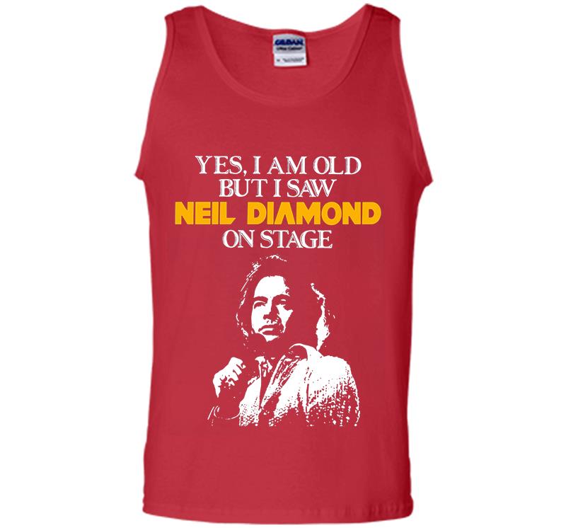 Inktee Store - Yes I Am Old But I Saw Neil Diamond On Stage Mens Tank Top Image