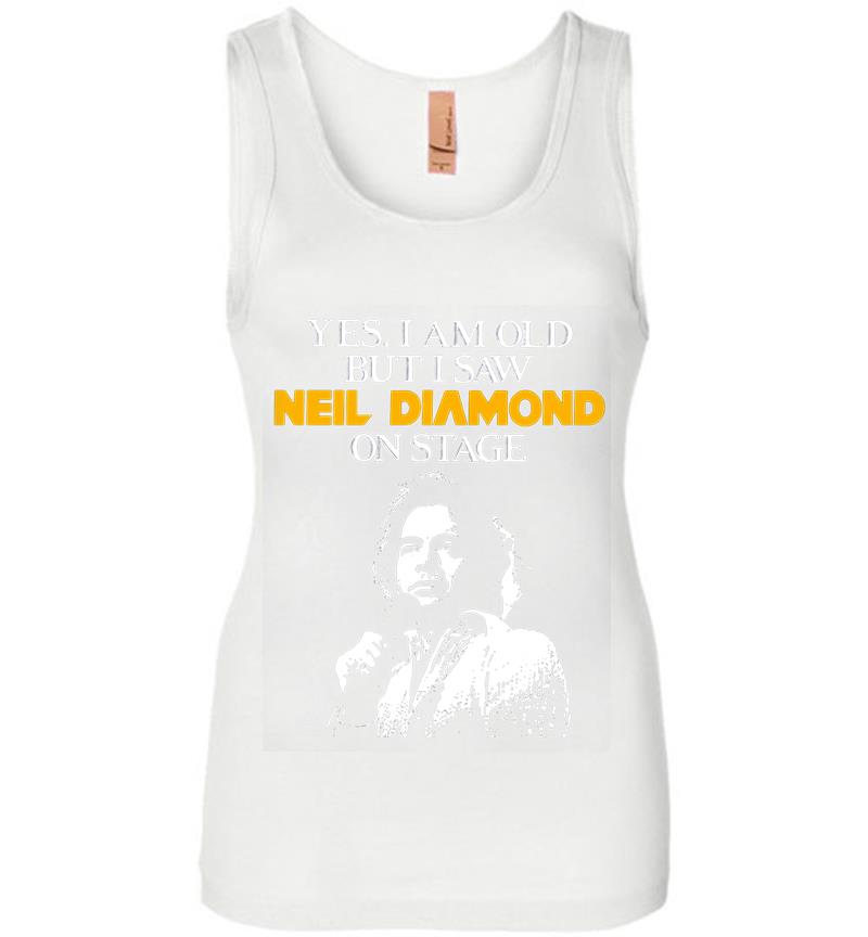 Inktee Store - Yes I Am Old But I Saw Neil Diamond On Stage Womens Jersey Tank Top Image