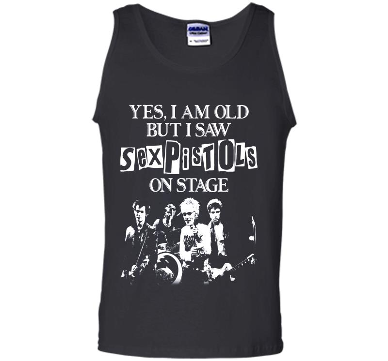 Inktee Store - Yes I Am Old But I Saw Sex Pistols Punk Rock On Stage Mens Tank Top Image
