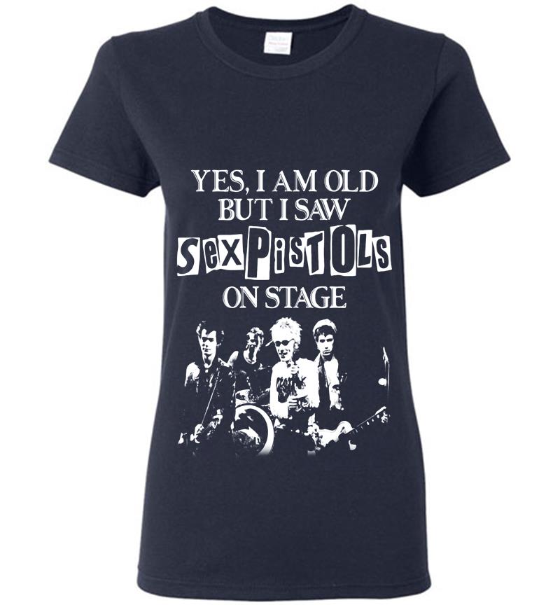 Inktee Store - Yes I Am Old But I Saw Sex Pistols Punk Rock On Stage Womens T-Shirt Image