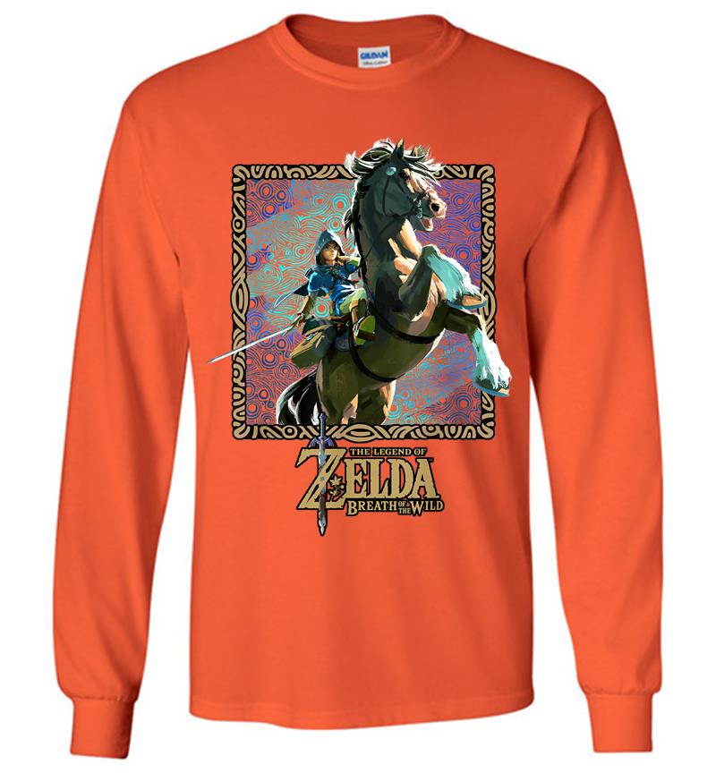 Inktee Store - Zelda Breath Of The Wild Patterned Poster Long Sleeve T-Shirt Image