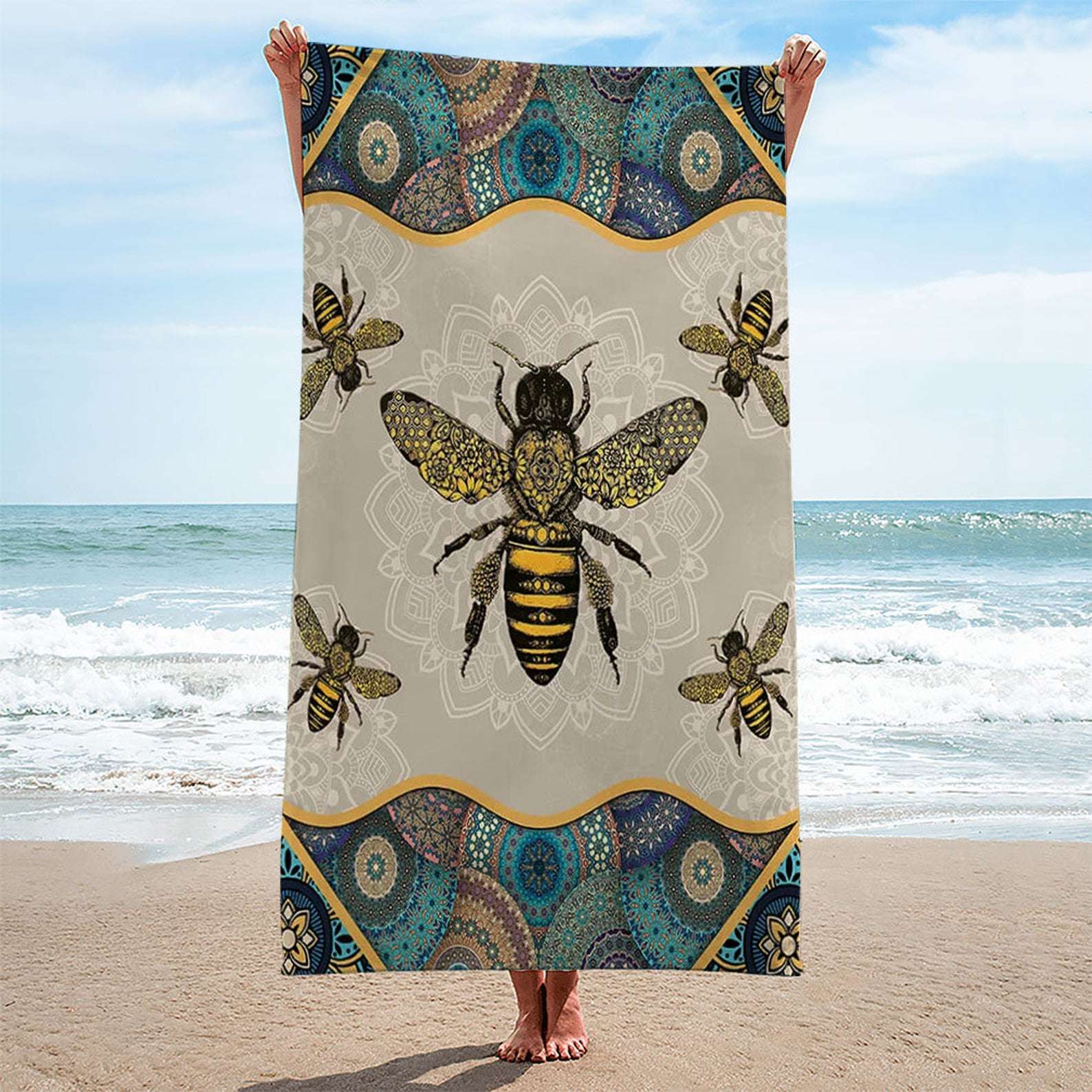 Bee Madala Custom Beach Towel