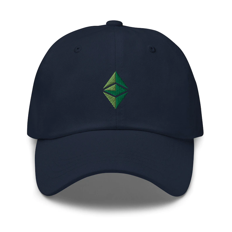 Black Ethereum Classic Green Diamond Classic Cap