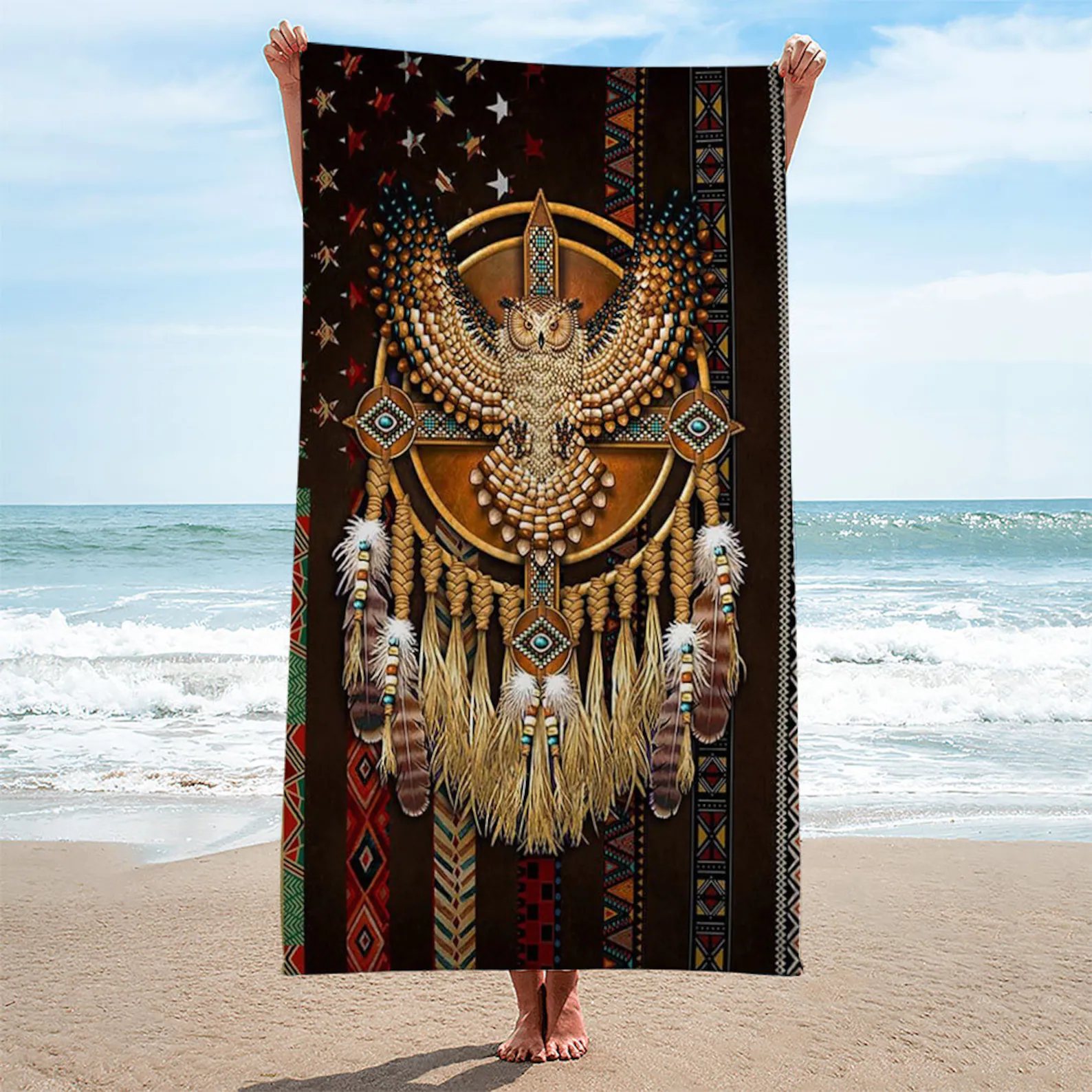 Native Mandala Beach Towel