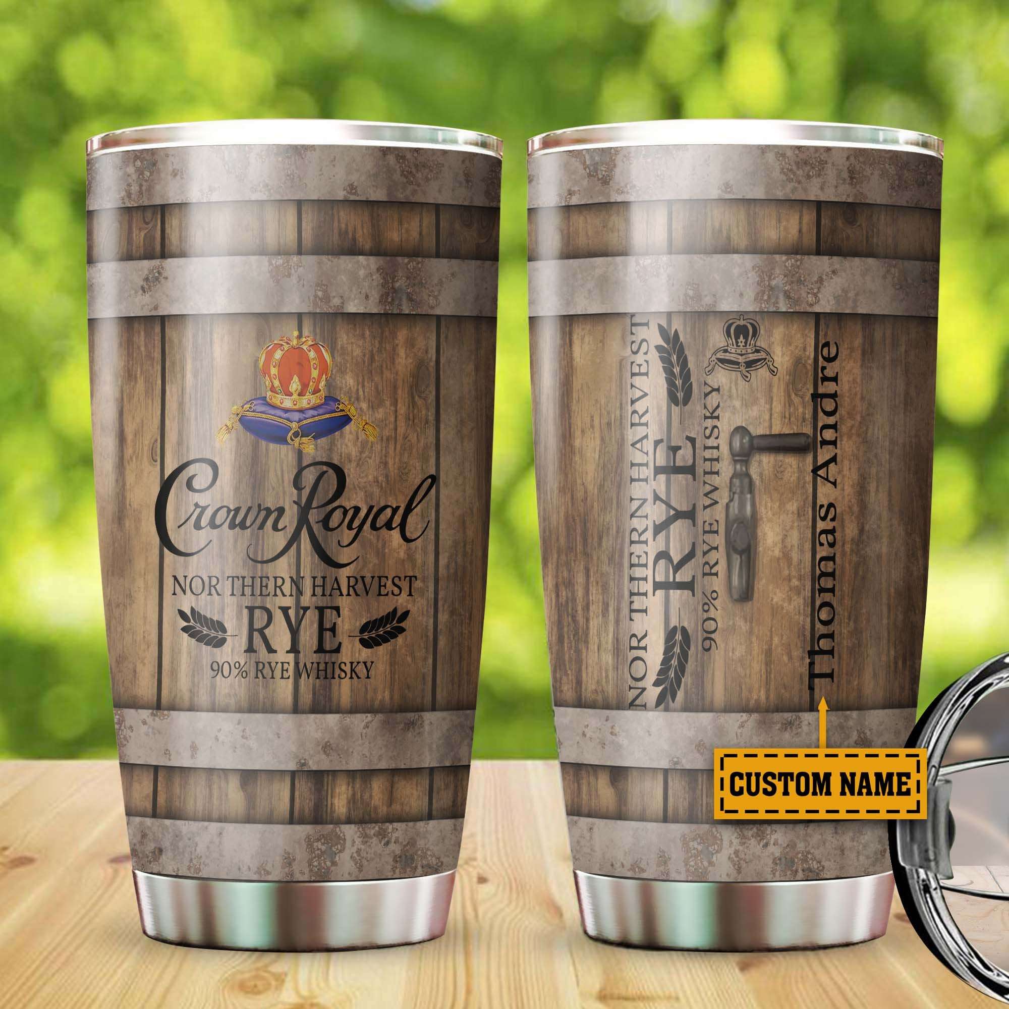 Personalized Crown-royal Whiskey Wine Wooden Barrel Custom Name ...